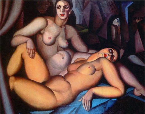 Two Friends painting - Tamara de Lempicka Two Friends art painting